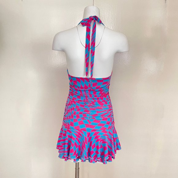 NWOT Dolls kill halter ruched dress S - Picture 3 of 8